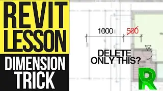 How to Delete a Single Dimension in a String - Revit Tutorial