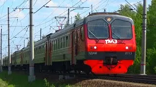 "Перегонка из Храпуново в Ольгино!" Электропоезд ЭД4М-0113, следует резервом