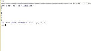 How to print alternate elements of an Array | Aptitude programming practice | GeeksforGeeks | Python