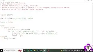 Binary File Record Searching and Counting in Python | Python Binary File Searching Record | CS 083