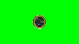 1 euro on the green screen | Royalty-free video