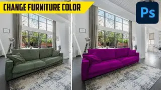 How to change Furniture Color - Real Estate Photo Editing Photoshop Tutorial