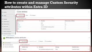 How to create and manage Custom Security attributes within Entra ID