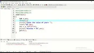 Write a Program to convert years into minutes | How to convert hours into minutes in C programming?