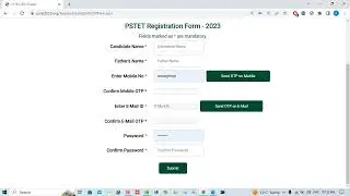 PSTET OTP FAILURE * Error Message Show while Form Filling 100% Solution