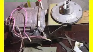 Мембранный компрессор  с двигателем  от стиральной машины.