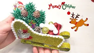 Сани Деда мороза из фоамирана и картона. How to make a sleigh for Santa Claus.