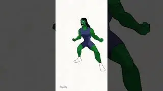 (Flipaclip) She-Hulk transformation.  (test)       