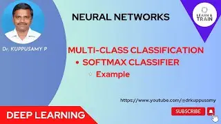 09 Multi-class Classification using Softmax classifier - Numerical Example