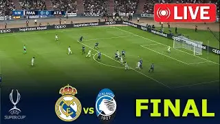 🔴LIVE : REAL MADRID vs ATALANTA | FINAL UEFA Super Cup 2024 | Mbappe Vinicius | Realistic PES Game