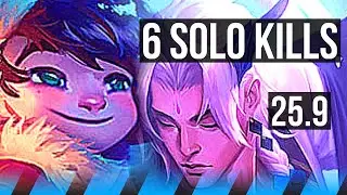 NUNU & WILLUMP vs YONE (MID) | 6 solo kills | KR Diamond | 25.9