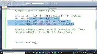 C# Logical Operator AND and OR