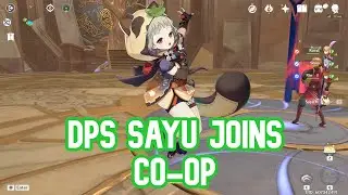 DPS Sayu Showcase in Co-Op Genshin Impact 2.2