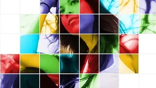 How to make a Square Color Grid Photo Effect Photoshop Tutorial