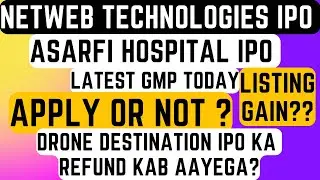 Netweb technologies ipo gmp I Netweb technologies ipo subscription status I Asarfi hospital ipo gmp