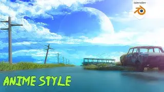 How to make Anime Style landscape in blender