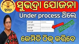 ସୁଭଦ୍ରା ଯୋଜନା Under process ଥିଲେ✅ଏହି କାମ କରନ୍ତୁ/Subhadra Yojana under process/Subhadra Yojana status