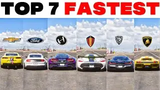 TOP 7 FASTEST DRAG RACE CARS!! FORZA HORIZON 5 | RTR, Rimce, XM5, Copo, F5, Jesko, GTR, M400