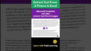 Extract Text From A Picture In Excel