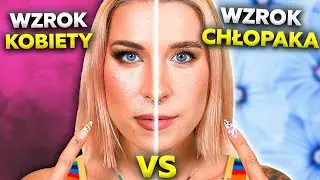 ♦ WZROK KOBIETY VS MĘŻCZYZNY! bitwa makijaży 🥊 PÓŁ TWARZY challenge! ♦ Agnieszka Grzelak Beauty