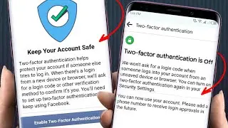 Fix Enable Two Factor Authentication Facebook Problem 2024 | Keep your Account Safe Facebook Problem