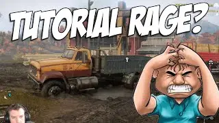 Failing at Snowrunner's tutorial section!? 😂 #snowrunner #gaming