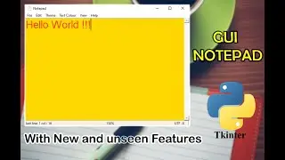 GUI Notepad using python || tkinter notepad || Project Maker