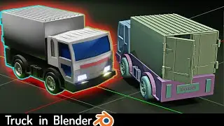 Blender Tutorial- Make a Truck in Blender | How to Modeling a Low Poly Truck in Blender.
