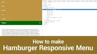 How to make Hamburger Responsive Menu