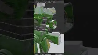 Sci fi Stylized combat Robot Texturing | Shorts | Blender Procedural Texturing