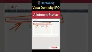 Vasa Denticity IPO Allotment Status and Current GMP Today ll Dentalkart IPO Allotment Status