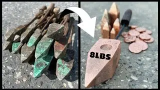 Copper Iron Melt - Huge Copper Soldering Iron - Trash To Treasure - BigStackD ASMR Metal Melting