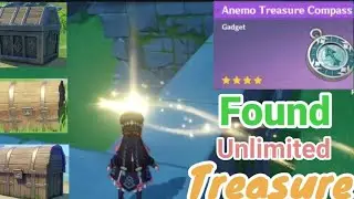 Finding Unlimited Treasure Chest Using Anemo treasure Compass
