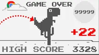 A Dinosaur Jump That Cost Him An In-Game Max Of 99999 In Dino T-Rex But Gave Him A High Score ► 3328
