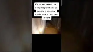 когда выключил свет и бежишь, чтоб монстр тебя не съел