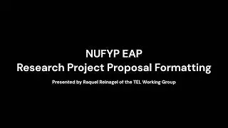A Guide to Formatting the RPP