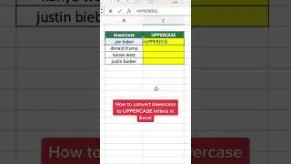 How to Convert lowercase to UPPERCASE letters in Excel! 
