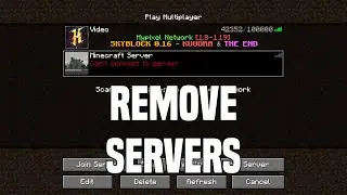 How To Remove Servers From Server List In Minecraft | Tutorial