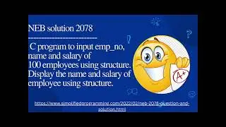 NEB computer science solution-q5(C program to input employee number,name and salary then print them)