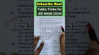 Tukka Tricks for JEE MAIN 2024🏆💯| JEE Main Physics Cheat Codes🔥 #tukkatricks #jeehacks #arsquad