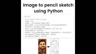Image to pencil sketch using Python 