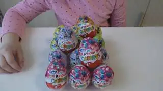 Семейка бегемотиков The Happos Family Распаковка 15-ти киндер сюрпризов  и другие игрушки