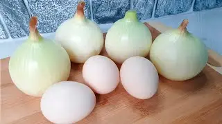 4 луковицы и 3 яйца! Самое вкусное и полезное блюдо!Такое вы еще не пробовали - луковый суп с яйцами