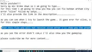Batman Arkham City Launch Error Fix 100% Working Video With Proof!!!!