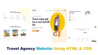 How To Make A Travel Agency Website Using HTML & CSS - Step By Step | 5 - Contact Us