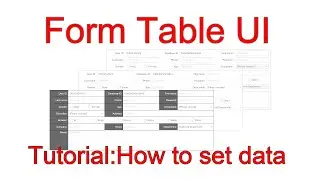 Unity3D Form Table UI  Tutorial: How to set data!