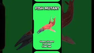 MUTANT FISH video footage animation on a GREEN SCREEN.