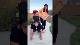 Kid and mom bike prank on dad 🤣🏍️🤯👶🏻❤️👧🏻✅🚀🌈