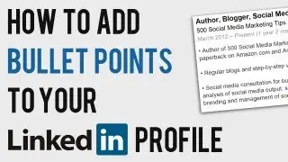 How to Add Bullet Points to LinkedIn Profile | LinkedIn Text Formatting Code