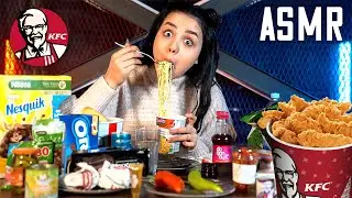 MUKBANG | NESQUİK, NOODLE, KFC, OREO, CİPS, COCA COLA | ASMR!